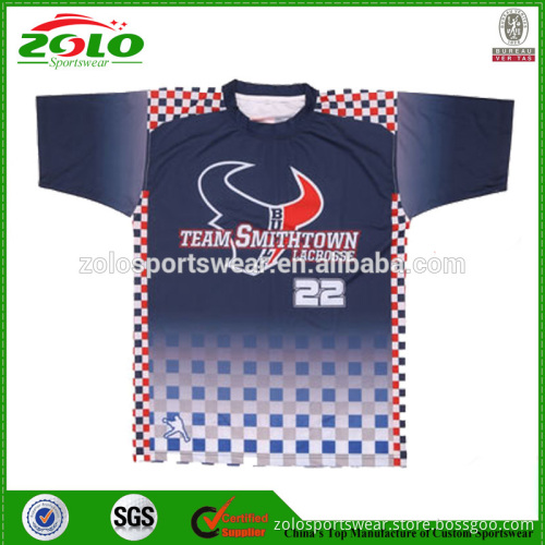 Custom Made Fully Dye Sublimate Printing Lacrosse Shooter Shirt